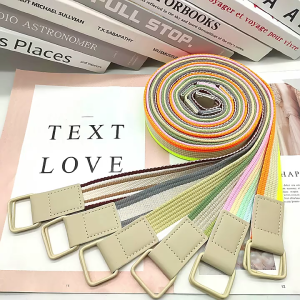 Cute Waist Belt for Banquet Idol Costume Waist Theatrical Costume Elegant Rainbow Canvas Rainbow Strap