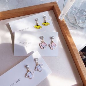 1Pair Sanrio Earrings Kuromi Cinnamoroll Melody Ear Pendant Simple Sweet Kids Girls Fashion Earrings