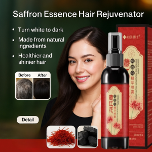 【Grey Hair No Longer Grows】Saffron Essence Spray From White to Black Wash-free Spray Moisturize Nourish No Side Effect Polygonum Hair Growth Serum Hair Care