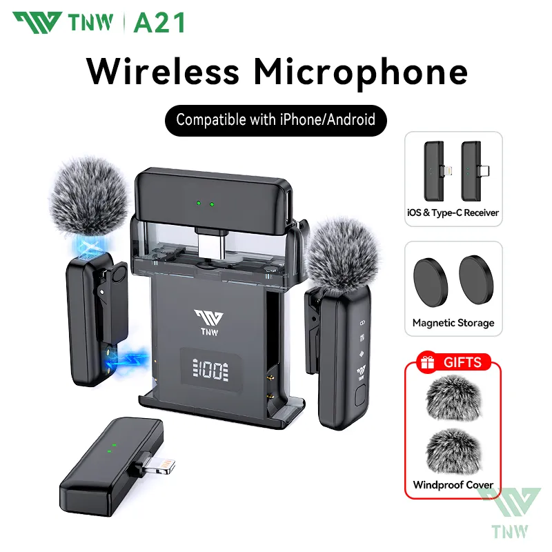 TNW A21 Dual Wireless Lavalier Microphone with Noise Cancellation