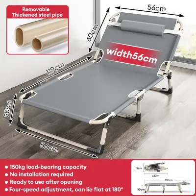 【1-3 Days Delivery】Folding bed portable bed with foam outdoor foldable bed single bed adjustable folding bed heavy duty Office Nap Bed folding chair bed Easy to carry （Bearing weight: 300kg）
