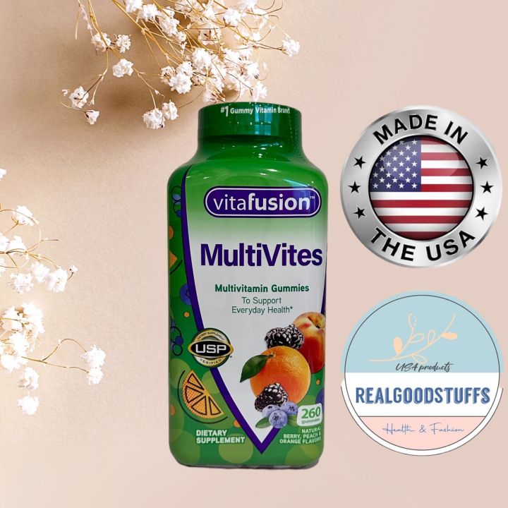 Vitafusion Multivites gummy multivitamins 260 gummies , original, made in USA Lazada PH