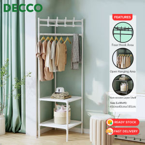 DECCO Clothes Hanging Rack Corner Storage Rack Laundry Rack Clothing Organizer Hat Hanger Rak Baju Pengering Penyangkut Pakaian - Fulfilled by DECCO SHOP