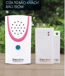 Cửa từ cửa thông minh dùng để báo khách báo trộm gắn cửa Decom