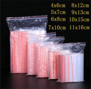 100Pcs/pack Resealable Zipper Packaging Bags Self Seal Clear Plastic Bag Vacuum Reusable Food Storage Package Fresh Bag
