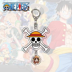 clu Anime One Piece Transparent Keychain Acrylic Luffy Chopper Keychain Pendant ulc