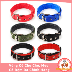 Vòng cổ cho chó có đệm size S/M/L/XL 6 màu (ảnh thật + clip) - a pet shop
