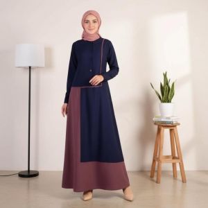 ENDOMODA Dress Reyna - Gamis Wanita Muslimah Anggun - Outfit Liburan Pengajian Nikahan Lebaran Kekinian