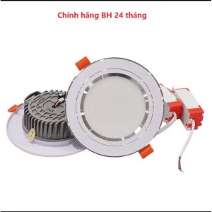 [ COMBO 10 ĐÈN GIÁ RẺ ] Đèn led âm trần 7w 3 chế độ sáng - đèn mắt trâu phi 90 đế đúc loại I siêu sáng