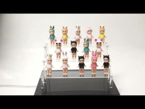 1-5 Tier Acrylic Wooden Display Stand Ransparent Ladder Shelf Hand-made Figure Toy Animation Car Model Perfume Storage RackHot
