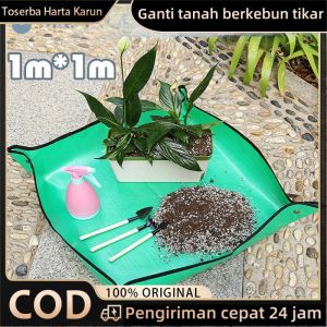 100x100cm untuk Taman Bunga Berkebun Tanaman Balkon Tanam Mat Pad Gardening Tools Ganti tanah