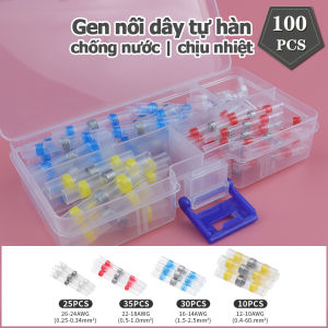 Hộp 100 gen nối dây ống co nhiệt tự hàn chống nước chịu nhiệt