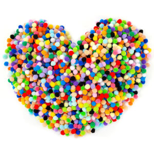 1000pcs 1 cm Pom Poms Multicolor Craft Pom Pom Balls for DIY Art Creative Crafts Decorations