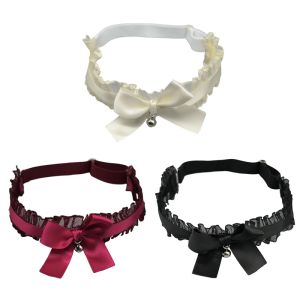 Bells Bows Lace Leg Garters Belt Adjustable Thigh Rings Leg Garter Belt Elastic Punk Thigh Rings Garter for Womens Girls