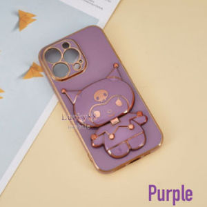3D Softcase Car Mirror Holder Kuromi My Melody for Oppo A17 A17K A57 2022 A77S RENO 6 7 7Z 8 8T 9 4G 5G A12 A5S A7 A11K F9 PRO A5 A9 2020 Vivo Y21 Y21T Y20 Y20S Y12S Y12 Y15 Y17 Y33T Y33S 4G Realme C11 C12 C20 C25 C25S Narzo 20 30A Bracket Holder Casing