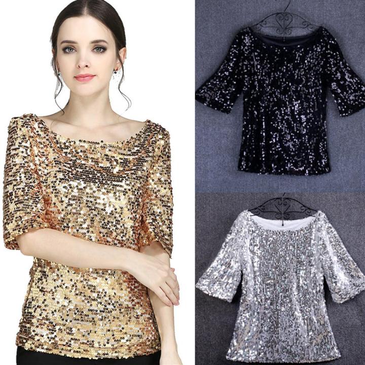 Glittery store party tops