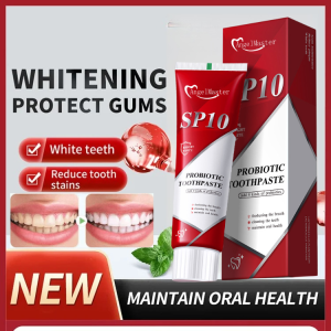 Bright White Toothpaste Quick  Oral Probiotics Fast-acting Whitening Toothpaste Fresh Breath Toothpaste Stain Removal Oral Care Probiotic Toothpaste Whitening Toothpaste Stain Removal Oral Care Natural Ingredients Enamel Safe