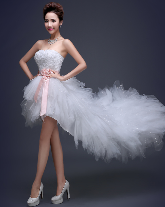 Unique White Tulle Short Front Long Back Wedding Dress Knee Length Bridal Gown 1129 | Lazada PH Unique White Tulle Short Front Long Back Wedding Dress Knee Length Bridal Gown 1129 | Lazada PH