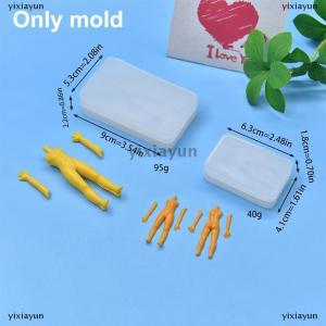 [COD] yixiayun 1 Set Polymer Clay Male Doll Body Torso Silicone Mold Fondant resin Clay DIY Doll Sculpture Modeling Tool