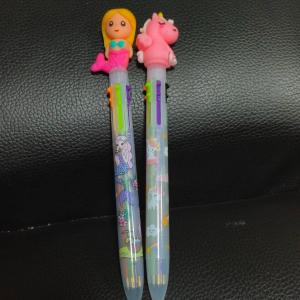 ปากกาลูกลื่น6สี ปากกาเจลด้ามบีบ ด้ามแฟนตาซี นุ่มนิ่ม บีบจับนิ่มมาก มีหลายแบบให้เลือก