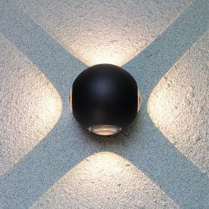 LED indoor and outdoor waterproof wall lamp bedroom living room round aluminum lighting Fixture corridor stairs light sconces