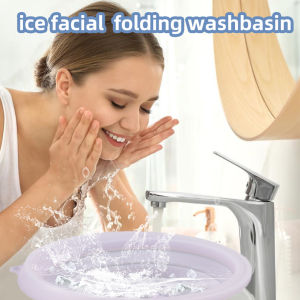 【New Arrival】 Silicone Face Bowl with Integrated Ice Tray for Face Cooling Collapsible and Portable for Home and Travel Use