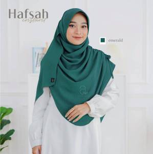 Azmeela Hafsah Pashmina Shawl Instant Cutting Oval dengan Aksen Serut bahan Crinkle Airflow Giorgio Anti Kusut