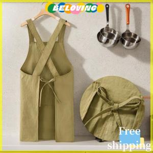 Beloving Flash Sale Cooking Kitchen Aprons Breathable Wear Resistant Adult Waist Aprons Anti Fouling Soft Restaurant Work Clothes Home