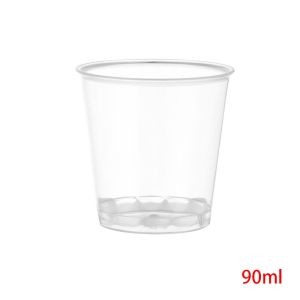 MECOME 30/50X Drinks Reusable Decorating Tools Reusable Muffin Cup Round Disposable Dessert Cups Plastic Transparent Cupcake
