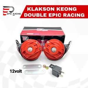 PROMO KLASON KEONG DOUBLE (2pcs) + RELAY WATERPROOF UNIVERSAL MOTOR MOBIL