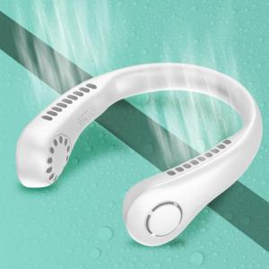 《SG seller local stock》Mini portable neck fan Turbo leafless usb rechargeable hand held hanging standing with led light clip