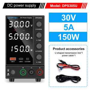 US plug Wanptek DC power supply adjustable lab Bench power source 30V 10A Voltage Regulator Stabilizer Switching Supply with USB port for mobile phone repair plating Lab operation
