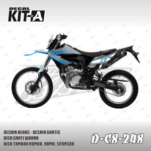 Decal Yamaha wr 155 Biru Abu abu D-C8-248 D-A1-371