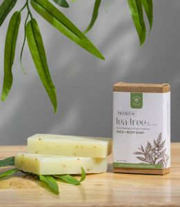 The Good Source Premium Tea Tree Soap (with Chia Seeds) Face & Body Soap I 80g