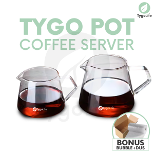 TYGO POT COFFEE SERVER POUR OVER V60 DRIP BOROSILICATE GLASS TEKO TAHAN PANAS SERVER KOPI KACA 350ML 400ML 600ML ALAT SEDUH MANUAL BREW PITCHER