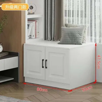 Window Cabinet Bay Window Window Sill Waterproof And Placeable Bookshelf Bedroom Cabinet Combined Balcony Storage Cabinet Bay Window Storage Bench