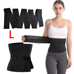 Adjustable Waist Trainer Belt Wrap – Tummy Control Binder for Fitness Yoga Long Length Sweat Fat Burn Postpartum Recovery & Back Pain Relief (S-XL)