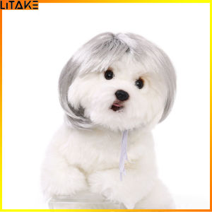 Litake Funny Dog Cosplay Wig Fashion Headwear Apparel Toy Pet Supplies Dog Dress Up For Halloween Christmas Parties Festivals Dog Wigs For Small Medium And Large Dogs