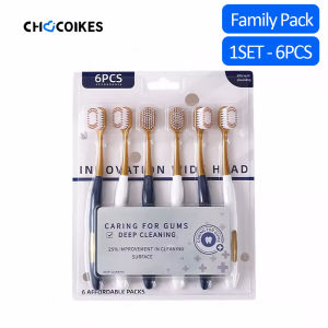 6PCS/SET Toothbrush Adult Toothbrush Family Set Soft Bristle Toothbrush Gift Box Travel Toothbrush Wholesale 360° Deep Cleaning Teeth Interdental and Tongue Coating Super Soft Gum Protection and Antibacterial Home Pack Three Side Toothbrush Creative Gifts