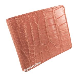 กระเป๋าสตางค์ผู้ชายใบสั้น หนังจระเข้แท้ สไตล์ 2 พับสั้น เลือกสี กระเป๋าเงินหนังจระเข้แท้ลายธรรมชาติ (รสติกเช้า) ทั้งซึ่ง 100 ราย หนังแท้