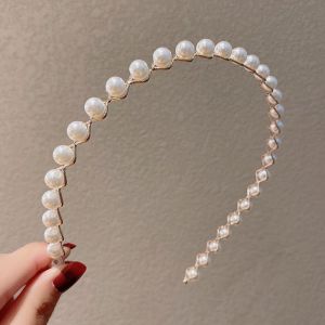 Băng đô bờm cài tóc đính đá hạt ngọc trai phong cách Hàn Quốc tiểu thư mã PK-022