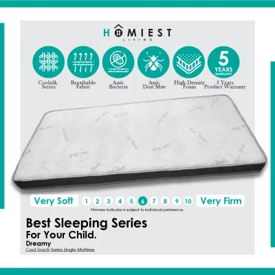 [HOMIEST] DREAMY 5 Inches Cool Silk Mattress in Single / Super Single 5 Years Warranty