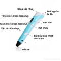 Bộ Bút Vẽ 3D Độc Đáo Sáng Tạo Cho Bé Kèm Phụ Kiện. 
