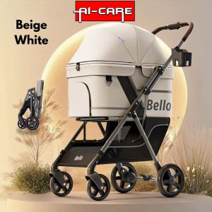 Bello Pet Stroller Modern Premium Style (Max Pet Weight 15kg) Pet Trolley/Outdoor Stroller Cat & Dog