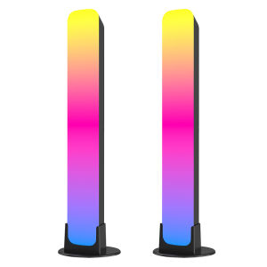VAORLO 2pcs Original RGB Sound Control Atmosphere Light LED Voice Activated Pickup Music Rhythm Lamp DJ With Strobe Party Lights APP Control For PC Laptop Car Home Auto Interior Strip USB Charger Decor Disco Lighting bar