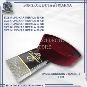 Peci Kopiah Songkok Merah Marun Peci Pitung Betawi