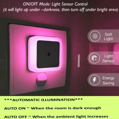 Lampu Tidur Auto Motion Sensor LED Night Light Lamps Children Bedroom Wall Mounted Auto On OFF