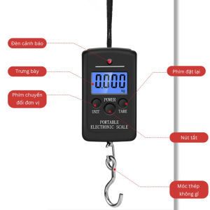Cân Điện Tử Cầm Tay Weigheng WH-A01 – LCD Rõ Nét Đổi Đơn Vị Tải Trọng 50Kg Sai Số 10g Tiện Dụng
