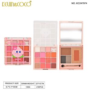 ของมันต้องมี KEVIN&COCO พาเลทแต่งหน้า อายแชโดว์ 16 เฉดสี บลัชออนไฮไลท์และคอนทัวร์ สีสวยสดใส