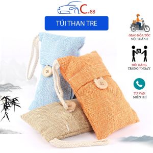 (102) Túi Than Tre Hoạt Tính Diệt Khuẩn Khử Mùi Lọc Không Khí 100gram